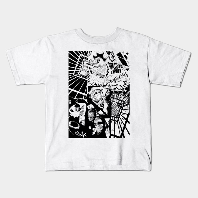 Sin City B&W Design Kids T-Shirt by FranciscoCapelo